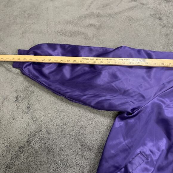 Vintage BPOE Elks Club Jacket Oregon City USA Mens XL Purple Satin Snap 90s - Picture 5 of 7